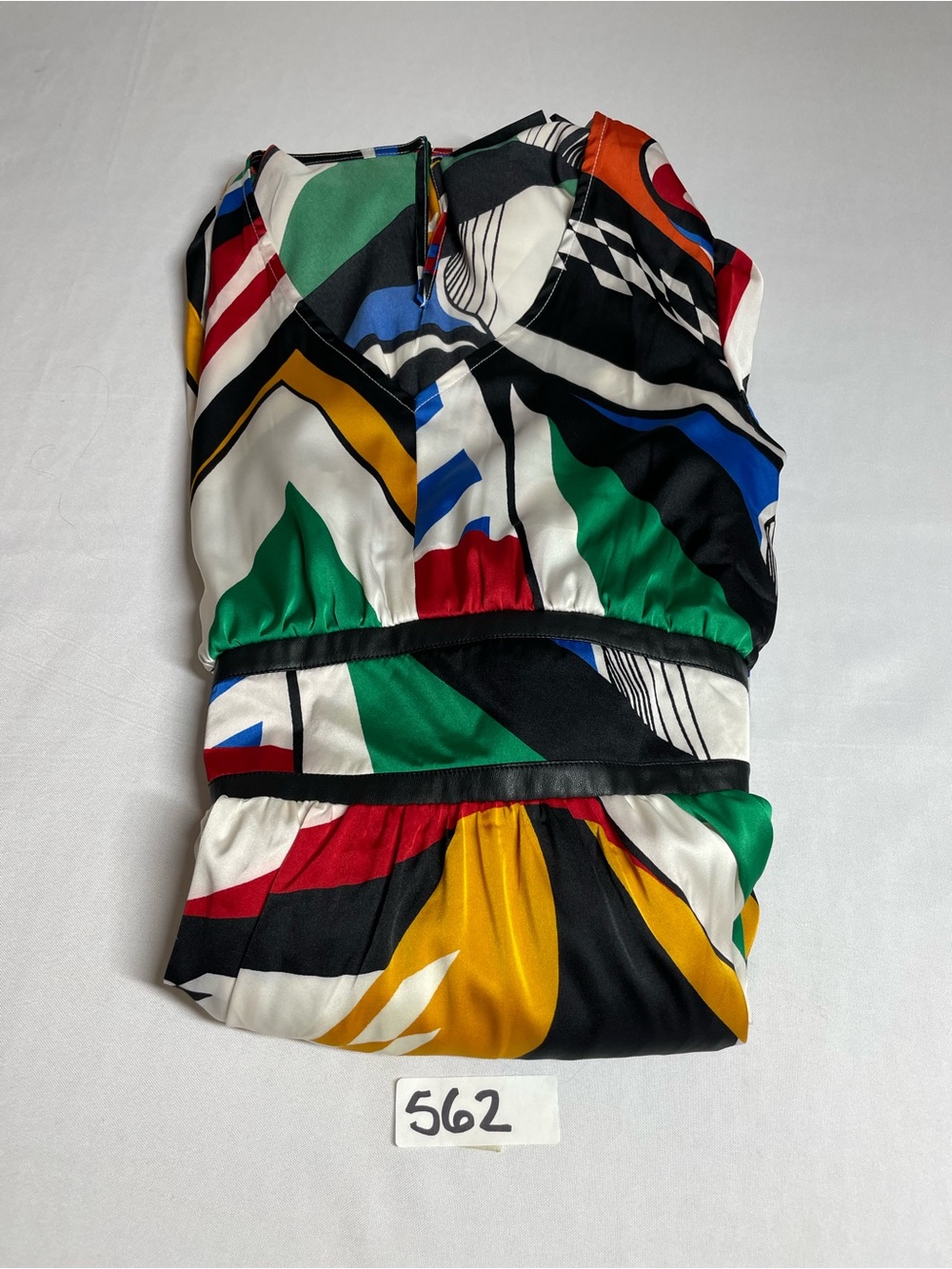 New York & Company Multicolor Geometric V-Neck Maxi Dress boho style - Picture 13 of 13